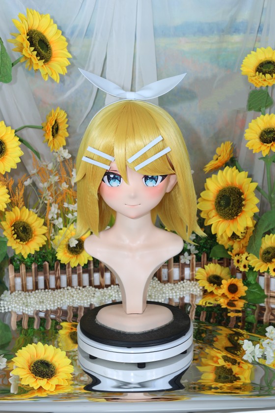 NFD Kigurumi Vocaloid Kagamine Rin Head Shell Cosplay Accessories